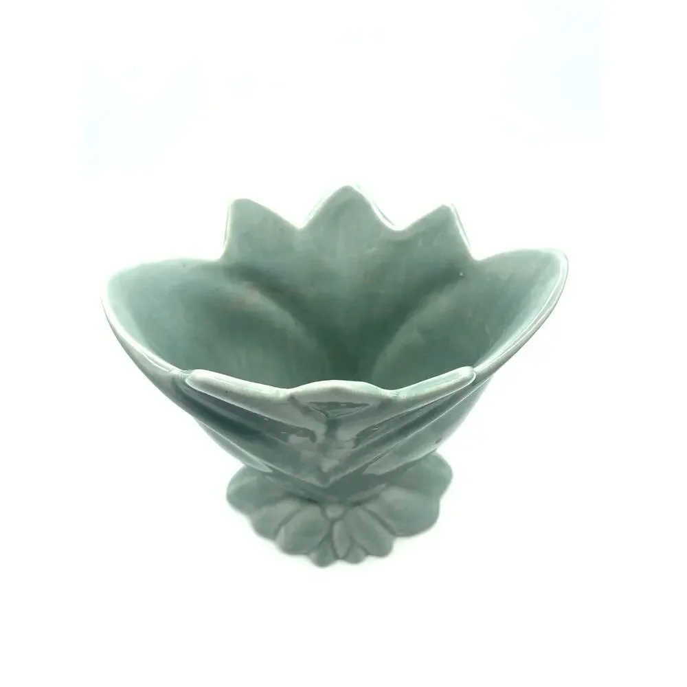 Haeger Pottery‎ light Gray Fan Tulip Vase1948 Vintage rare